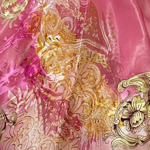 NWT VICTOR COSTA Womens Pink Drape Silk Dress Size 12 Fairycore Balletcore Flowy - Picture 11 of 12